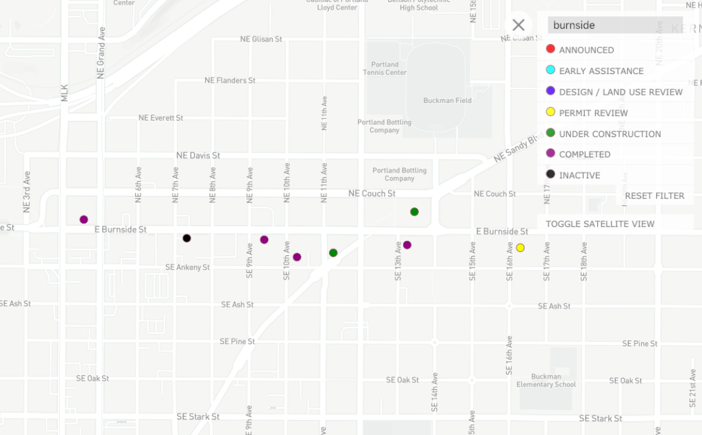 Next Portland Development Map | the55